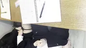 Alt classmate blows me during lesson and begs to fuck her in toilet
