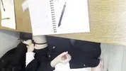 Alt classmate blows me during lesson and begs to fuck her in toilet