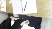 Alt classmate blows me during lesson and begs to fuck her in toilet