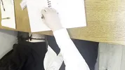 Alt classmate blows me during lesson and begs to fuck her in toilet
