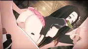 【Demon Slayer Nezuko Kamado】gangbang Animation Hentai 3D. (Kimetsu no Yaiba)