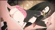 【Demon Slayer Nezuko Kamado】gangbang Animation Hentai 3D. (Kimetsu no Yaiba)