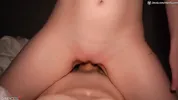 Horny stepsister + stepbrother = double cumshot