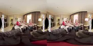 Experience the ultimate victory celebration as star quarterback treats Blake Blossom, Delilah Day, and Jazlyn Ray to his big cock