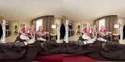 Experience the ultimate victory celebration as star quarterback treats Blake Blossom, Delilah Day, and Jazlyn Ray to his big cock