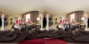 Experience the ultimate victory celebration as star quarterback treats Blake Blossom, Delilah Day, and Jazlyn Ray to his big cock