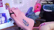 Cosplay girl having fucn with her butt plugs - Annie May May