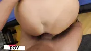Matt Bird Plasters Angelika Grays With Sperm After Doggy Pounding!