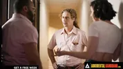 ACCIDENTAL GANGBANG - Wild Casey Calvert Offers To Get Gangbanged To Fight Horny Men's Boredom