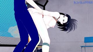 Momo Yaoyorozu and Izuku Midoriya have intense sex on the rooftop. - My Hero Academia Hentai
