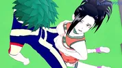 Momo Yaoyorozu and Izuku Midoriya have intense sex on the rooftop. - My Hero Academia Hentai