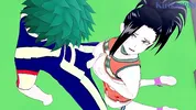 Momo Yaoyorozu and Izuku Midoriya have intense sex on the rooftop. - My Hero Academia Hentai
