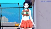 Momo Yaoyorozu and Izuku Midoriya have intense sex on the rooftop. - My Hero Academia Hentai