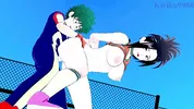 Momo Yaoyorozu and Izuku Midoriya have intense sex on the rooftop. - My Hero Academia Hentai