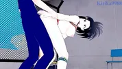 Momo Yaoyorozu and Izuku Midoriya have intense sex on the rooftop. - My Hero Academia Hentai