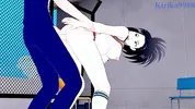 Momo Yaoyorozu and Izuku Midoriya have intense sex on the rooftop. - My Hero Academia Hentai