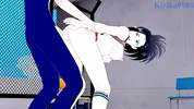 Momo Yaoyorozu and Izuku Midoriya have intense sex on the rooftop. - My Hero Academia Hentai