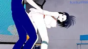 Momo Yaoyorozu and Izuku Midoriya have intense sex on the rooftop. - My Hero Academia Hentai