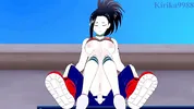 Momo Yaoyorozu and Izuku Midoriya have intense sex on the rooftop. - My Hero Academia Hentai