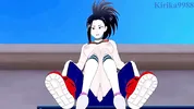 Momo Yaoyorozu and Izuku Midoriya have intense sex on the rooftop. - My Hero Academia Hentai