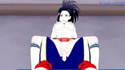 Momo Yaoyorozu and Izuku Midoriya have intense sex on the rooftop. - My Hero Academia Hentai