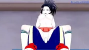 Momo Yaoyorozu and Izuku Midoriya have intense sex on the rooftop. - My Hero Academia Hentai
