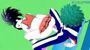 Momo Yaoyorozu and Izuku Midoriya have intense sex on the rooftop. - My Hero Academia Hentai
