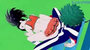 Momo Yaoyorozu and Izuku Midoriya have intense sex on the rooftop. - My Hero Academia Hentai