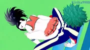 Momo Yaoyorozu and Izuku Midoriya have intense sex on the rooftop. - My Hero Academia Hentai