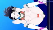 Momo Yaoyorozu and Izuku Midoriya have intense sex on the rooftop. - My Hero Academia Hentai
