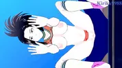 Momo Yaoyorozu and Izuku Midoriya have intense sex on the rooftop. - My Hero Academia Hentai