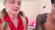 Surprised him with a ZELEX sex doll for a holiday threesome- Melody Marks & Titus Low