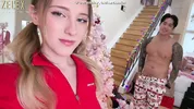 Surprised him with a ZELEX sex doll for a holiday threesome- Melody Marks & Titus Low