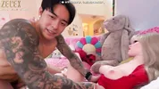 Surprised him with a ZELEX sex doll for a holiday threesome- Melody Marks & Titus Low