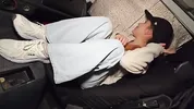 Risky ANAL sex in public car with stranger.