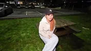 Risky ANAL sex in public car with stranger.