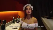I made my LATINA maid SUCK and FUCK me to pay for her mistakes! - Abella olsen