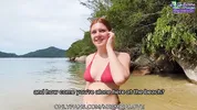 I flirt with a girl on the beach… she takes me to the public bathrooms to fuck