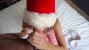 HORNY CHRISTMAS SLUT YOGA SPLITS TURN INTO ROUGH FUCK SESSION AND SWALLOW MY CUM