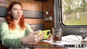 PINHOLE XXX. Teen anal fuck in the train