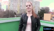 CZECH XXX - Gullible Ginger Redhead Fucked over my Car