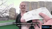CZECH XXX - Gullible Ginger Redhead Fucked over my Car