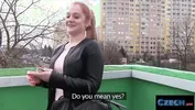 CZECH XXX - Gullible Ginger Redhead Fucked over my Car