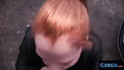 CZECH XXX - Gullible Ginger Redhead Fucked over my Car