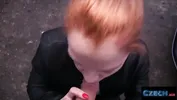 CZECH XXX - Gullible Ginger Redhead Fucked over my Car