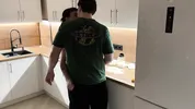 Fucked my stepsister's tight hole on the table while she was making pies