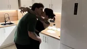 Fucked my stepsister's tight hole on the table while she was making pies