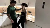 Fucked my stepsister's tight hole on the table while she was making pies