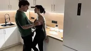 Fucked my stepsister's tight hole on the table while she was making pies