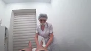 Blowjob from a real nurse in a massage room